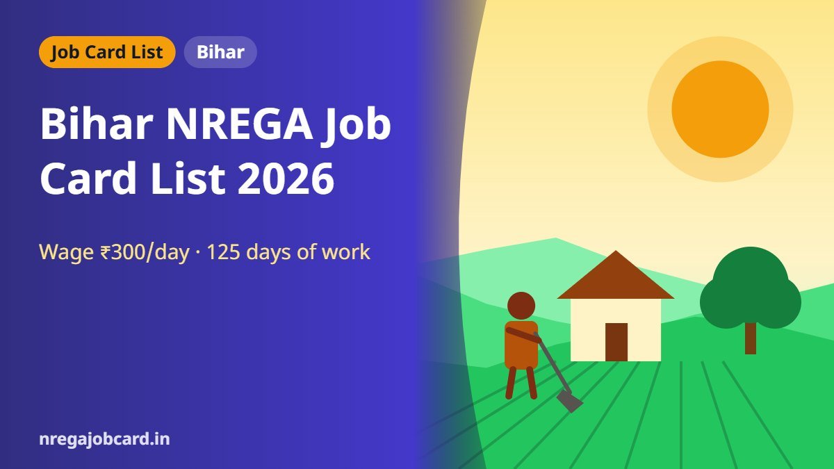 Bihar NREGA job card list 2026