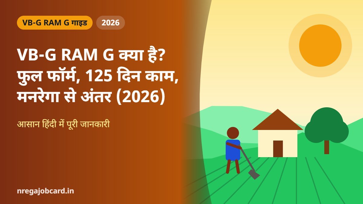 VB-G RAM G क्या है? फुल फॉर्म, 125 दिन काम, मनरेगा से अंतर (2026)