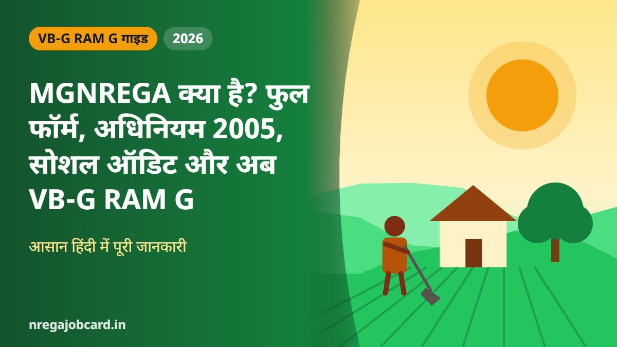 MGNREGA क्या है? फुल फॉर्म, अधिनियम 2005, सोशल ऑडिट और अब VB-G RAM G