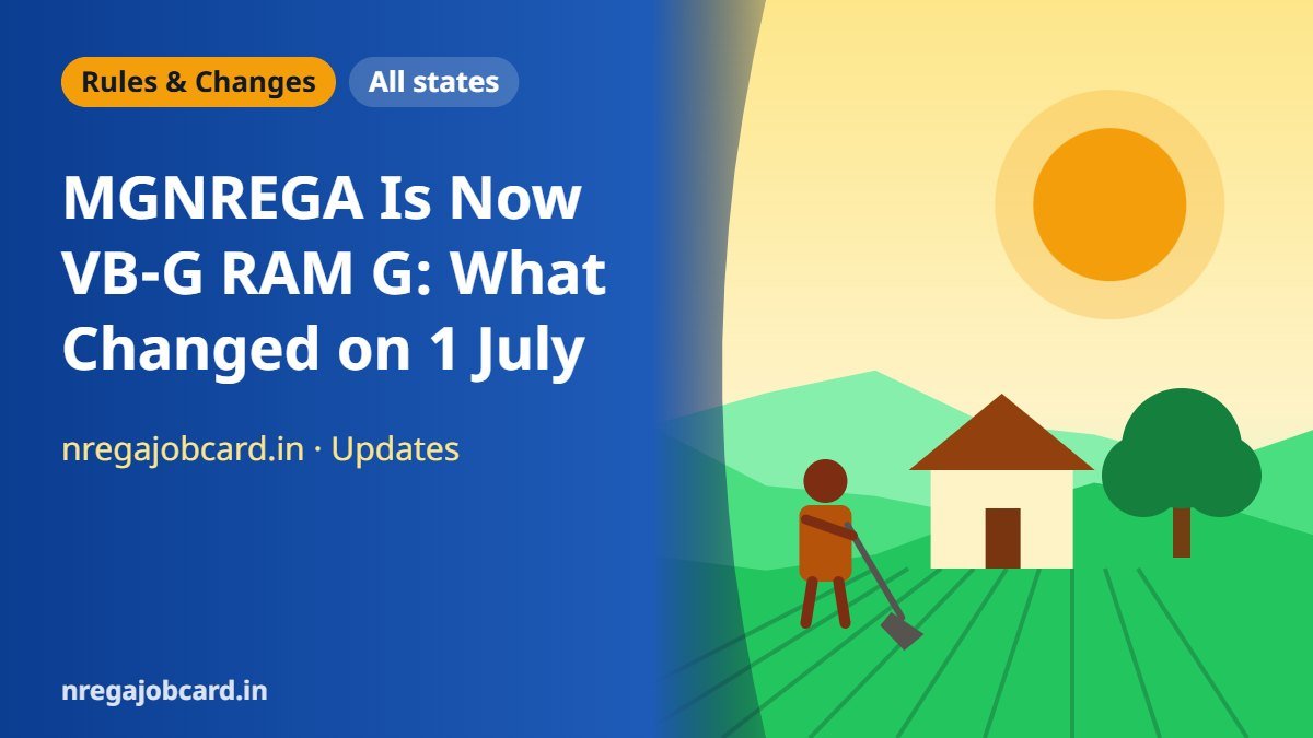 MGNREGA Is Now VB-G RAM G: What Changed on 1 July